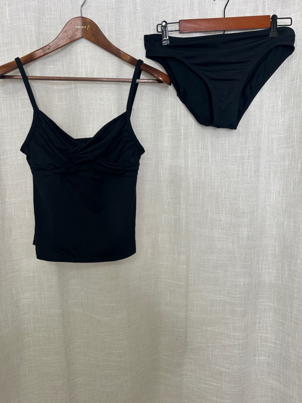 La Blanca By Rod Beattie Black Tankini Two-Piece Swim Set Size 10